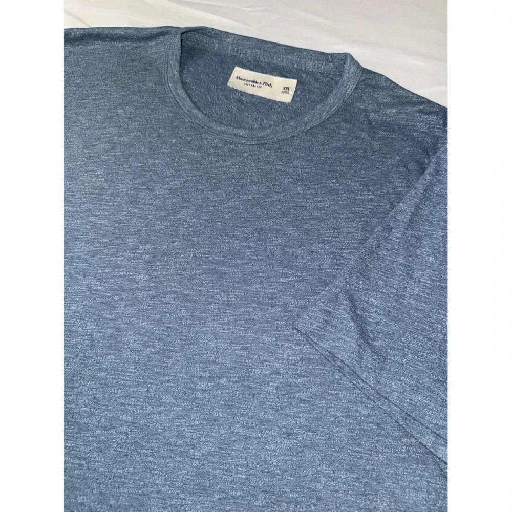 Abercrombie & Fitch Mens XXL Soft Tee Blue Heather Short Sleeve Crewneck T-Shirt
